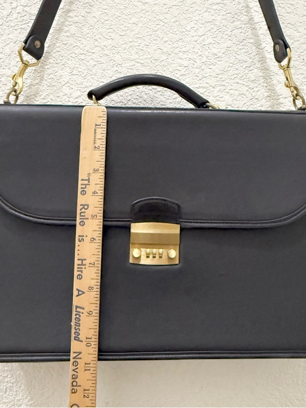Vintage 90’s COACH Black Leather Diplomat Attache or Business Attaché Briefcase - Picture 9 of 16